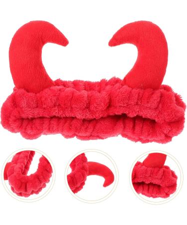 IWOWHERO Hair Band Headband Fluffy Spa Headbands Headband Face Washing Headbands Women Cartoon Facial Headbands for Women Trumpet Hair Ties Spa Hair Bands Miss Make up Red Accessories Plush One Size Red - Buy Online on GoSupps.com