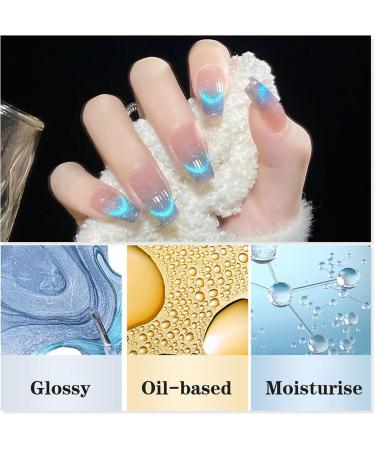 Gel Nail Polish Glitter Cat Eye Gel Nail Varnish 9D Magnetic UV/LED Soak-Off Gel Nail Varnish Highly Pigmented Sparkling Blue Nail Gel Shimmer Nail Art Manicure Salon DIY - Buy Online on GoSupps.com