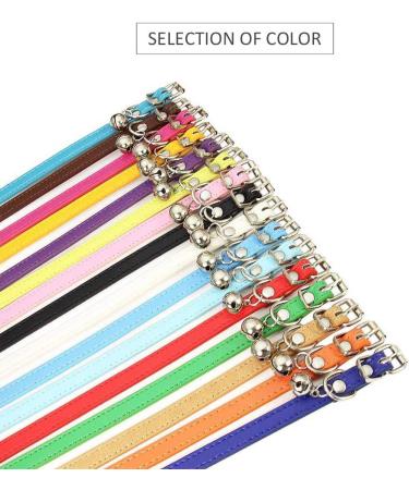 XFENTECH 3-Piece Cat Collar Set - Durable PU Neck Bands with Metal Buckle & Bell - Khaki Brown Black - Buy Online on GoSupps.com