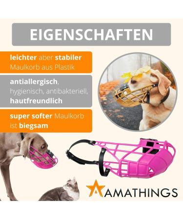 Amathings Super Kennel Muzzle - Soft Orange with Watched Nose Piece | Ideal for Dogs Freewheeling Kennels & Running - Buy Online on GoSupps.com
