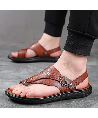 Orthopedic Toe Corrector Sandals for Men - Brown, Size 25.5cm | Comfortable Big Toe Hallux Valgus Support for Plantar Fasciitis & Flat Feet - Buy Online on GoSupps.com