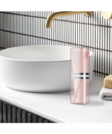 Shjxi Travel Toothbrush Holder | Portable Toothbrush Box & Toothpaste Organizer for Camping School & Business Trips - Rose - Buy Online on GoSupps.com