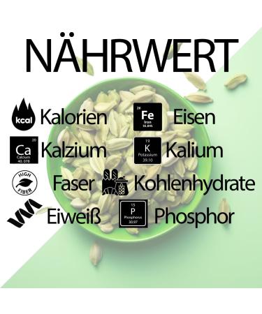 Capsules de cardamome enti rement vertes (200 g) pour affiner les desserts et les plats au curry. Qualit naturelle s lectionn e la main avec bols. - Buy Online on GoSupps.com