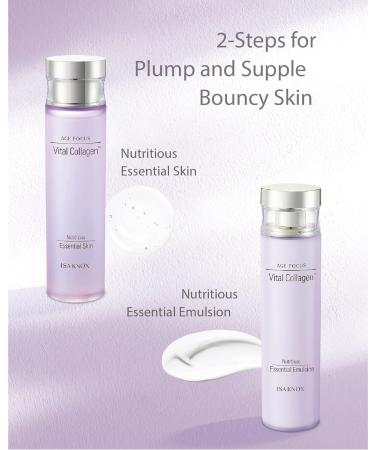 ISA KNOX AGE FOCUS Vital Collagen Skincare Gift Set | Korean Luxury Skin Toner Emulsion Cream & Hydrolyzed Collagen | Premium Hydration with Vitamins B12 E C (370ml - Buy Online on GoSupps.com