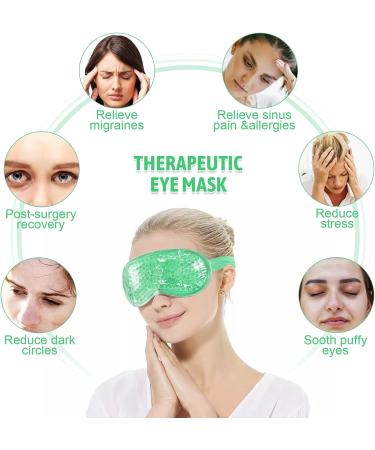 KOLTECH Cooling Gel Eye Mask - Reusable Hot Cold Pack for Stress Relief, Headaches, Migraines, Puffiness - Green - Buy Online on GoSupps.com