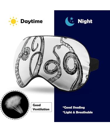 Hand Drawn Tentacles Sleep Mask - Adjustable Eye Shade for Light Blockage | Cute Sleep Mask for Men & Women - Buy Online on GoSupps.com
