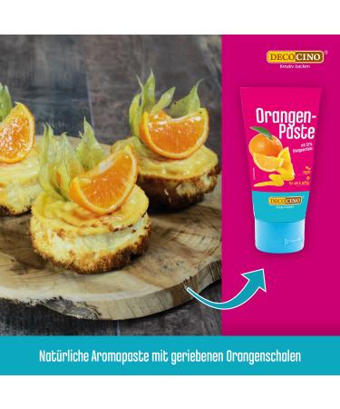 Decocino Orange Paste 50g - Vegan Natural Aroma with Grated Orange Peels for Baking Cakes Creams & Desserts - International Shipping - Buy Online on GoSupps.com