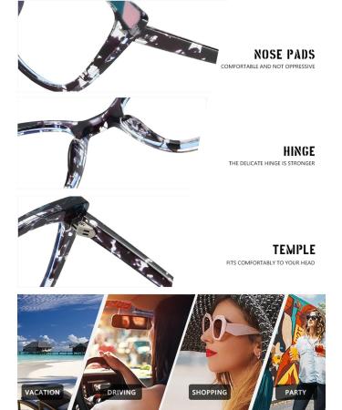 SERONI TR90 Cat Eye Blue Light Blocking Glasses for Men & Women - Anti UV Computer & Reading Glasses - 55mm Tea - Buy Online on GoSupps.com