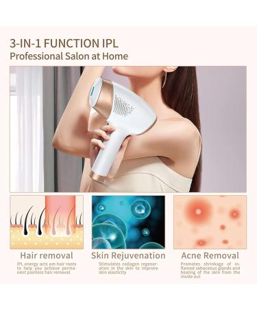 Sapphire IPL Hair Remover - 999 900 Pulses Freezing Point Tech 9 Energy Levels & 3 Functions for Body Face & Bikini Zone - Buy Online on GoSupps.com