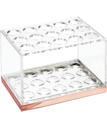 Shop MDesign Rose Gold Cosmetics Organizer - 15 Compartment Makeup Storage Box for Lipsticks & Mascaras | Stylish & Practical eCommerce Shipping Worldwide - Buy Online on GoSupps.com