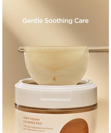 Own Vegan Calming Pad - Cotton Facial Toner Pads with Sophora Flavescens Extract | Calming Exfoliating Moisturizing | 70 Sheets - International Shipping Available - Buy Online on GoSupps.com