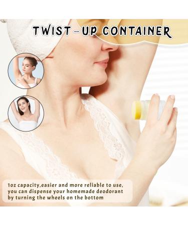 15 Pack 1 oz Plastic Deodorant Containers Empty Small Round Twist-Up Solid Stick Tube Container for Homemade Deodorant Shaving Soap Stick Heel Lip Balm Solid Lotion Bars-Top Filling Clear - Buy Online on GoSupps.com