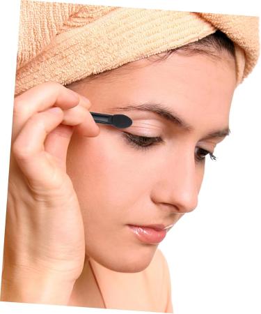 Mikinona 10pcs Makeup Tool Kit Dual Sided Eyeshadow Brush Dual Sides Eyeshadow Applicateur Maquillaje Black - Buy Online on GoSupps.com