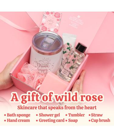 Rose Spa Gift Basket for Women - Relaxing Birthday Mother's Day & Christmas Self-Care Gifts - Buy Online on GoSupps.com
