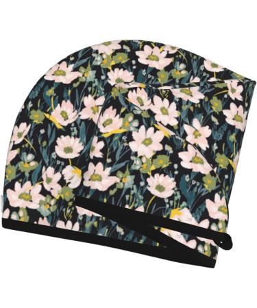 Hair Towel Wrap with Button | Quick-Dry Flower Pattern Hair Turban & Head Towel for Effortless Hair Drying - Buy Online on GoSupps.com