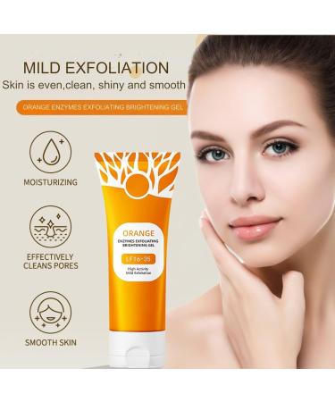 2Pcs Orange Exfoliating Gel Scrub for Face & Body Deep Pore Cleansing Exfoliant to Remove Blackheads Moisturizing & Gentle for All Skin Types - Buy Online on GoSupps.com