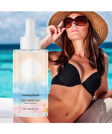  G n rique Tanning Drops 60ml Face and Body Liquid Tanner Brightening Moisturizing Formula Custom Glow Solution Ideal for Arms Legs Back Perfect Women Men Beach Days Travel Use - Buy Online on GoSupps.com