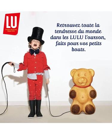 LU - LULU The Strawberry Bear - 4 Boxes of 5 bags of Lulu The Pooh with Strawberry - Soft Bear Shaped Cakes with Strawberry Filling - Ideal to Take Away for Kids Snack - Set of 4x150g - Buy Online on GoSupps.com