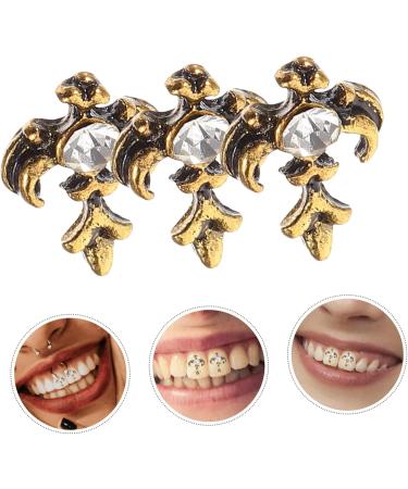 PACKOVE Tooth Gems Kit 6 Pcs Retro Retro Decor Vintage Decor Costume Supplies Metal Cosplay Crystal Stone Dental Tooth Jewels - Buy Online on GoSupps.com