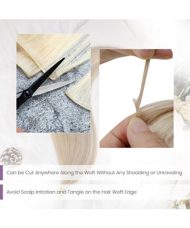 Buy Laavoo Real Hair Extensions - Ash Blonde #P18/613 - 45cm Virgin Hair Sew-In 25g Light Blonde Highlights - Buy Online on GoSupps.com