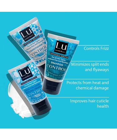 Latinus Beauty Control Anti-Frizz Vegan Keratin Hair Collection - Travel Size Set with Murumuru Butter for All Hair Types - 1oz Shampoo, Conditioner, Styling Cream - Buy Online on GoSupps.com