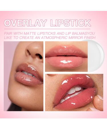 Lip Mask & Lip Gloss Set Intensive Hydrating Strawberry Lips Care Set for Dry Chapped Flaky Lips Overnight Repair Care with Moisturizing Smoothing & Softening Sweet Scented Gift for Women Girls 2 Pcs - Buy Online on GoSupps.com