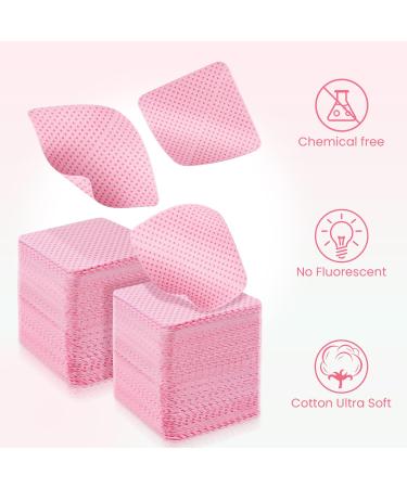 Lint Free Nail Wipes - 540PCS Non-Woven Nail Polish Remover Pads for Eyelash Extensions & Nail Prep - Soft Acetone Wipes in Pink - Buy Online on GoSupps.com