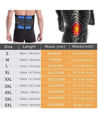3XL Lumbar Support Brace - Orthopedic Neoprene Compression Belt for Sciatica & Herniated Disc Pain Relief - Black & Blue - Buy Online on GoSupps.com