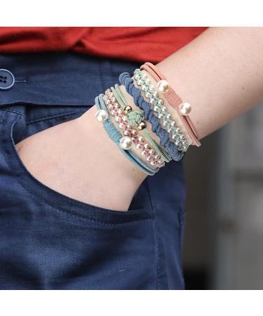 Juome 20Pcs Boho Hair Ties for Women/Girls - No Damage Ponytail Holders for Thick Hair (4 Colors) - Buy Online on GoSupps.com