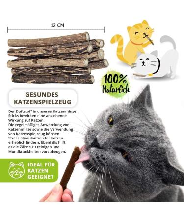 Thompson & Wood 8x Catnip Sticks - 100% Natural Cat Toy for Dental Care & Fresh Breath - Buy Online on GoSupps.com