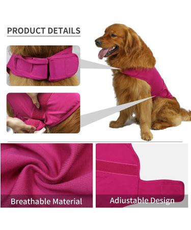 Cattamao Comfort Dog Anxiety Relief Coat - Calming Vest for Thunderstorm, Travel, Fireworks - XS-XL Sizes - Rose (Medium) - Pack of 1 - Buy Online on GoSupps.com