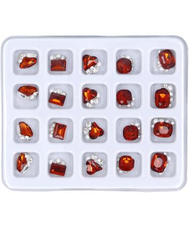Nail Rhinestones 3D Accessories 20pcs Multiple Shapes Crystal Rhinestones Nail Decoration for Travel (06) - Buy Online on GoSupps.com