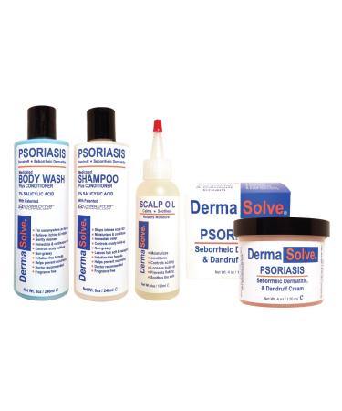 Dermasolve Psoriasis Treatment All 4 Products Complete Set