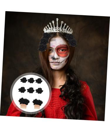 Beavorty 5 Sets Rose Hair Clip Hair Pins for Buns Bridal Wedding Black Rose Flower Hair Comb Rose Hair Comb Womens Barrettes for Hair Red Tiara Rose Hairpin Silk Cloth Miss Roses Safflower - Buy Online on GoSupps.com