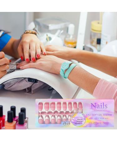 Manicure Press on Nails for Home - Stylish Press On French Detachable False Nails - Beauty Products for Home Wedding Dating Gathering Traveling Hondony 05 - Buy Online on GoSupps.com