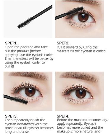 XunChung Mascara Starry Sky Mascara 4D Waterproof Eye Primer Fiber Silk Eyelash Thick Curling Natural Lengthening Eye Lash 4D Black Eyes Makeup Color 1pc - Buy Online on GoSupps.com