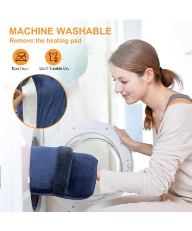 Double Sided Electric Foot Warmer | Non-Slip | 1-8H Timer | Fast Heating Pad | Overheat Protection | Machine Washable | Under Desk/Bed/Office/Home | Navy | 10 ft Core | 20x20 Inch - Buy Online on GoSupps.com