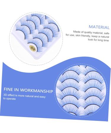 FOMIYES 10 Pairs Fake eyelashes long fluffy eyelashes halloween false eyelashes makeup lashes dollsthetic lashes blue false eyelashes permanent false eyelashes Fashion extend fiber - Buy Online on GoSupps.com