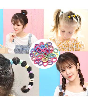 50-Piece Candy Color Seamless Elastics Hair Ties for Girls - Ponytail Holders & Hair Accessories - Multicolor Mix - Buy Online on GoSupps.com