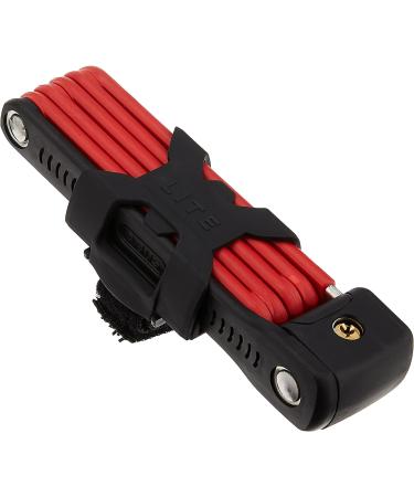 Abus Bordo Lite 6055k SH Folding Lock - Extra-Light 85 cm Bicycle Lock with Bracket | Security Level 7 - Red - Buy Online on GoSupps.com