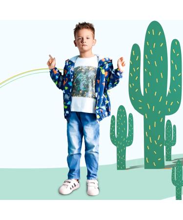 JinBei Kids Hooded Waterproof Windbreaker Jacket - Sunscreen Outwear Raincoat for Boys 1-7 Years 140 Bleu - Buy Online on GoSupps.com