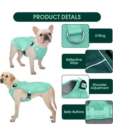 Kuoser Cool Vest for Dogs | Cooling Jacket & Coat for Outdoor Activities | Ventilated Dog Cooling Vest in Green - Buy Online on GoSupps.com