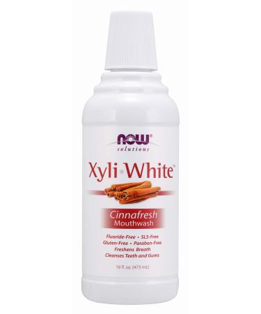 Now Foods Solutions XyliWhite Mouthwash Cinnafresh 16 fl oz (473 ml) - Buy Online on GoSupps.com