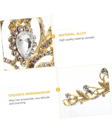 MERRYHAPY Large Rhinestone Crown Hair Ties for Women Hair Bands for Womens Hair Women Hair Accessories Hair Accessory Bridal Headdress Women s Jewelry Rhinestone Bridal Crowns Wedding Alloy - Buy Online on GoSupps.com