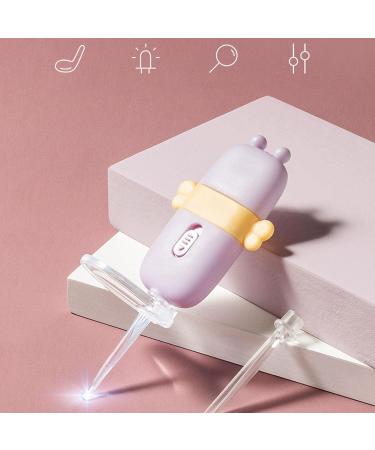 Earwax Removal Tools | Noctilucent Soft Cute Portable Ear Digging Spoon - Reusable Ear Wax Cleaning Tool Washable Effective Earwax Removal Kit with Glass for Kids Ear Digging Purple - Buy Online on GoSupps.com
