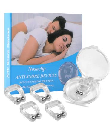 Anti Snoring Devices - Cinwauvo Anti Snoring Nose Clip - Silicone Magnetic Snore Stopper Provide Effective Snoring Solution - Comfortable and Effective to Stop Snoring (4 PCS) 4 Piece Set