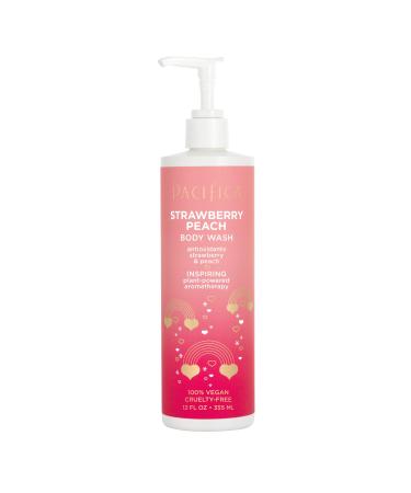 Pacifica Body Wash Stawberry Peach, 12 Fl Oz