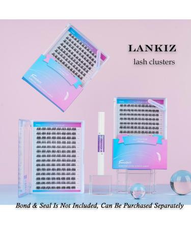 Lankiz DIY Eyelash Extensions - 120 Soft & Light Clusters 10-20mm Mixed Fluffy C Mix - Perfect for Home Use - Buy Now! - Buy Online on GoSupps.com
