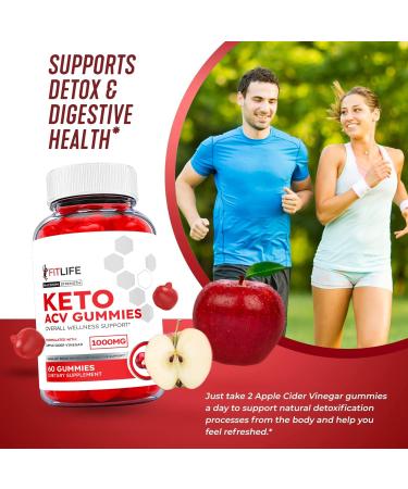 Fitlife Keto Gummies - 3 Pack Vegan Formula with Apple Cider Vinegar - 180 Gummies - Buy Online on GoSupps.com