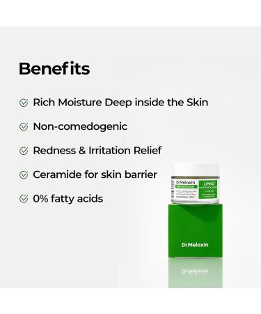 Lipino Anti-Fatty Acid Noncomedo Cream - Daily Moisturizer for Oily Skin with Ceramide | Smooths Texture & Non-Comedogenic | 1.69fl.oz - Buy Online on GoSupps.com